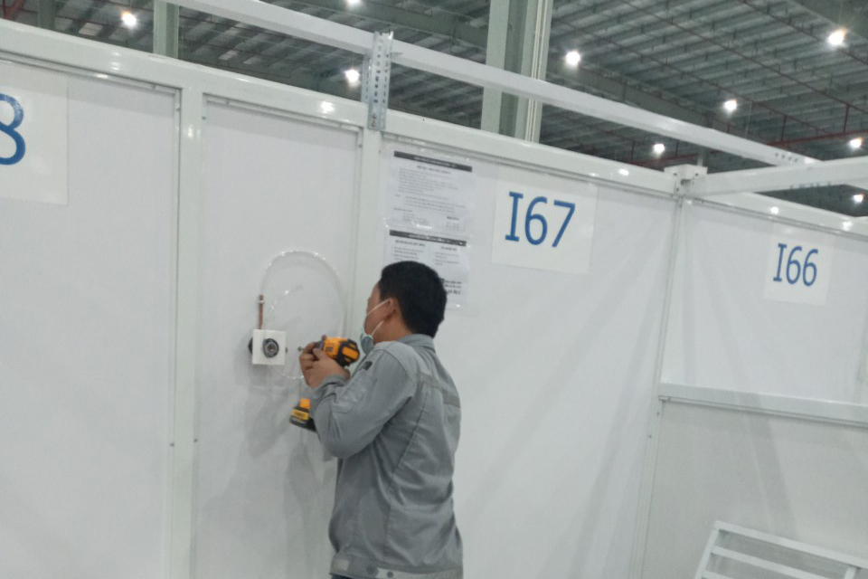 Thi công tại bệnh viện dã chiến TPHCM 30